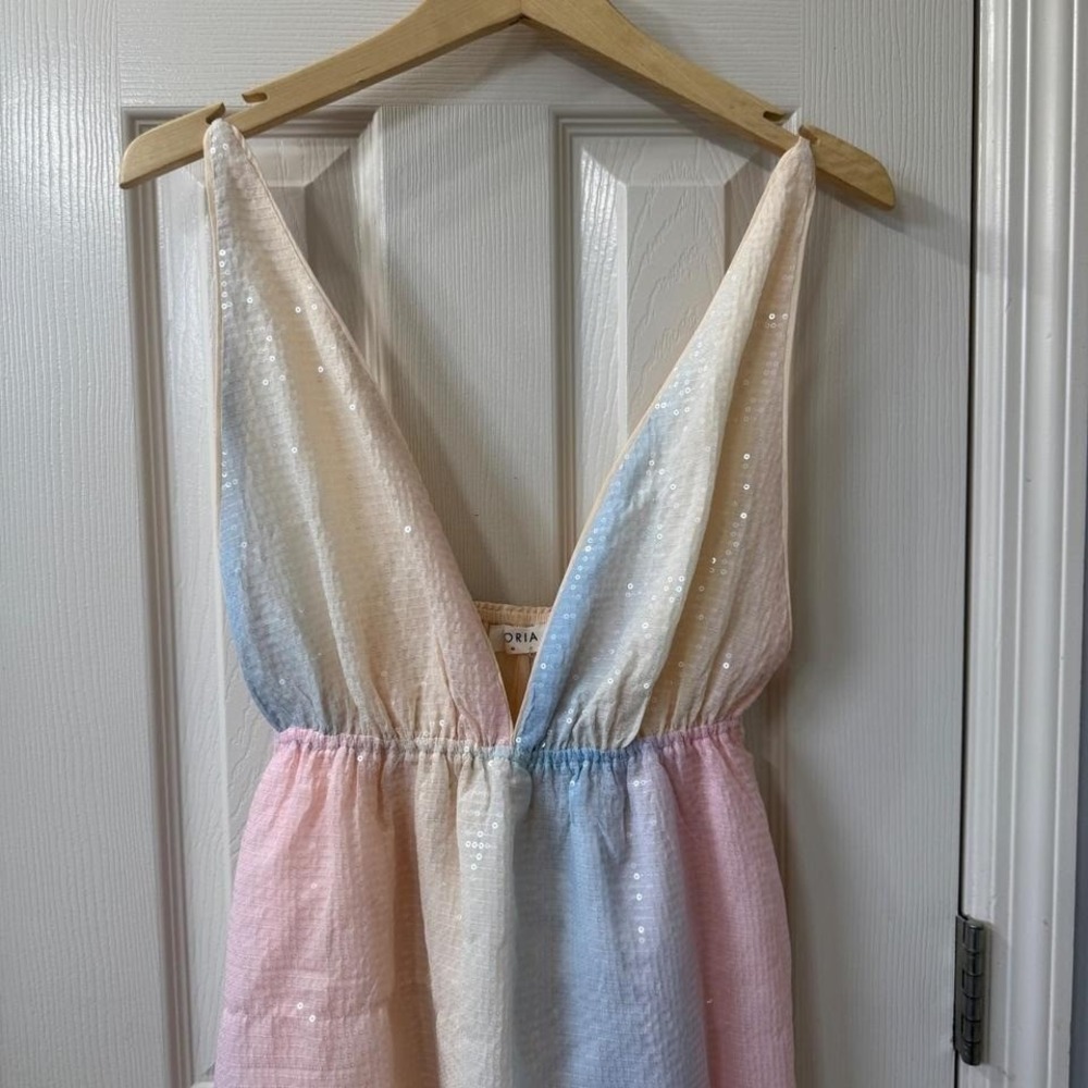 Storia Sequin Sleeveless Mini Dress Pastel Mix Party Cocktail Women's - Picture 3 of 6